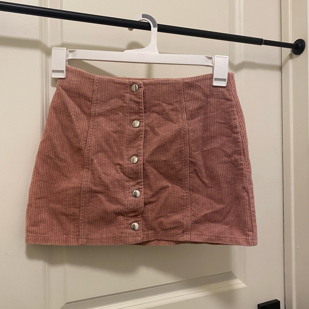 Forever 21 Corduroy Mini Skirt in Mauve